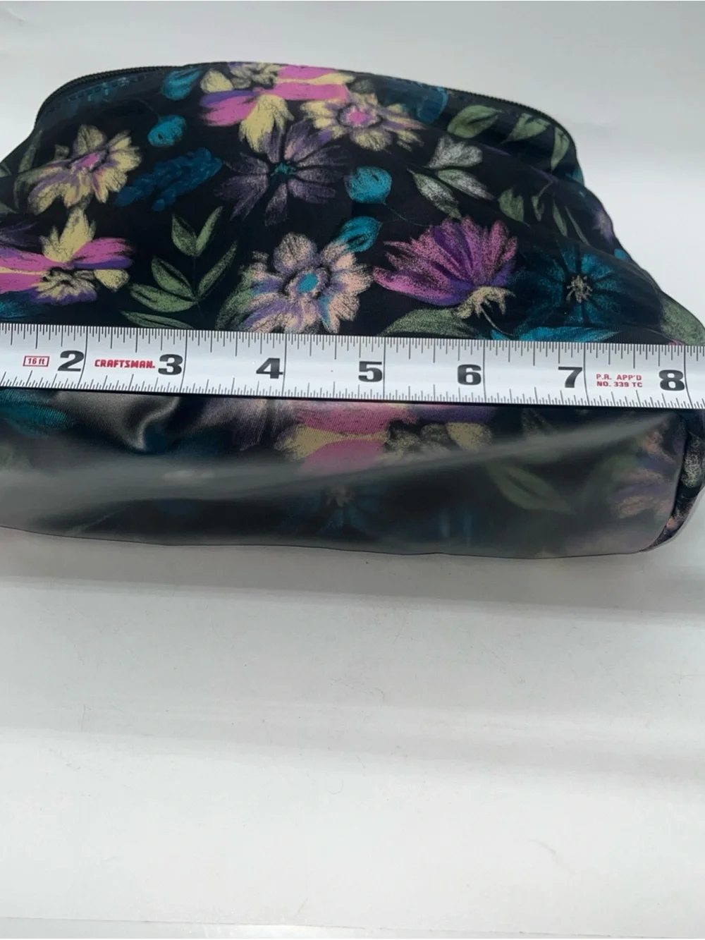 Lug Dolly Travel Cosmetic Case Black Purple Blue Floral